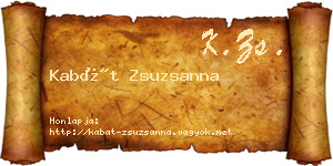 Kabát Zsuzsanna névjegykártya