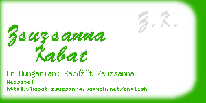 zsuzsanna kabat business card